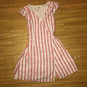 Pink and white stripped dress